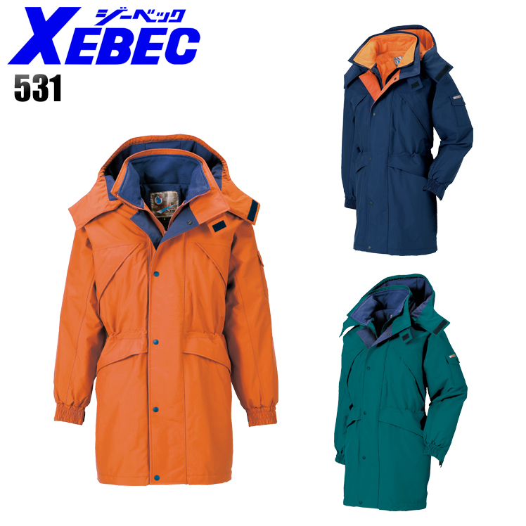 (ジーベック) XEBEC 透湿防水防風防寒着 防寒コート（男女兼用） (591-xe)ブラック LL - 1