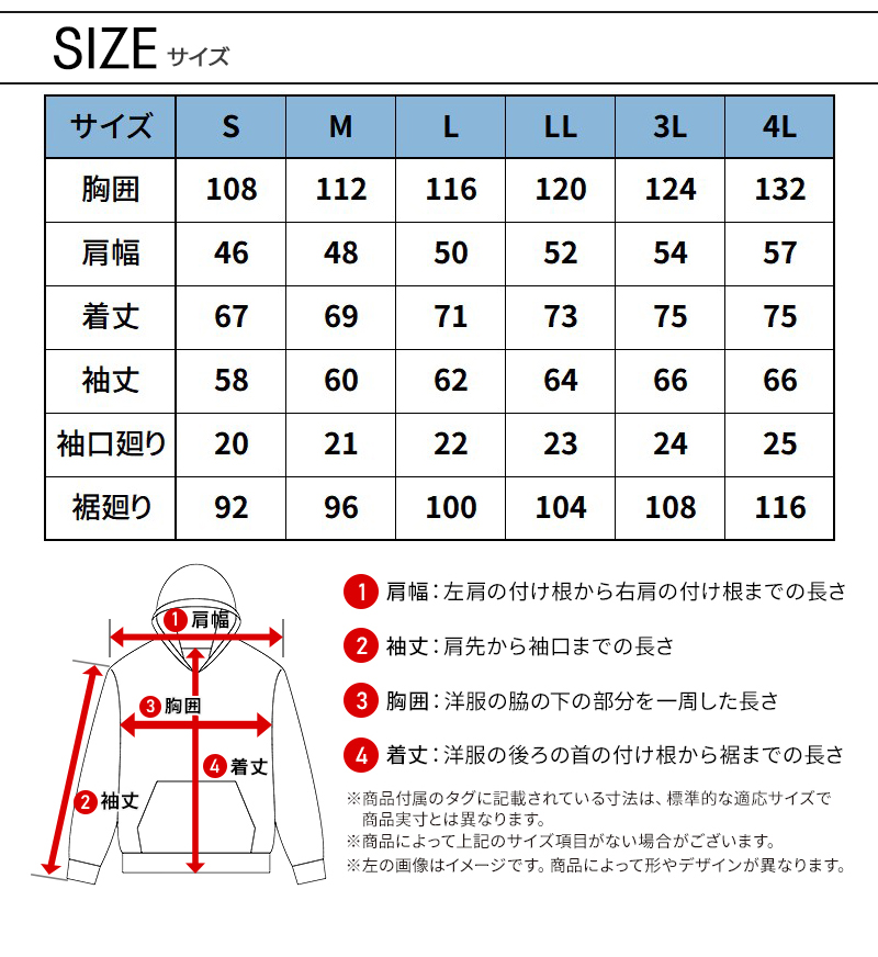 サイズ表