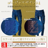 【2024秋冬新作】 I'Z FRONTIER 3Dストレッチラインストーンデニムカーゴパンツ 完全限定生産商品 作業服 通年用 メンズ 7712 アイズフロンティア 作業着 73-101