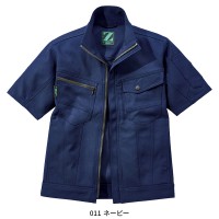 【2024春夏新作】 Z-DRAGON エコ製品制電ストレッチ半袖ジャンパー 作業服 春夏用  男女兼用 76810 自重堂 作業着 SS-5L