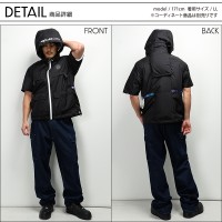 【2024春夏新作】 NEOterize AirDUCT フーディー半袖ブルゾン(ウェア単品) 作業服 シーズン 男性 ad-553 ネオテライズ 作業着 S-5L