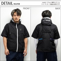 【2024春夏新作】 NEOterize AirDUCT フーディー半袖ブルゾン(ウェア単品) 作業服 シーズン 男性 ad-553 ネオテライズ 作業着 S-5L