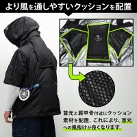 【2024春夏新作】 NEOterize AirDUCT フーディー半袖ブルゾン(ウェア単品) 作業服 シーズン 男性 ad-553 ネオテライズ 作業着 S-5L