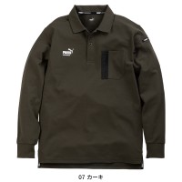 【2024秋冬新作】 PUMA 長袖アクティブポロシャツ 通年用 メンズ PW-3024A ユニワールド 作業服 作業着 S-3L