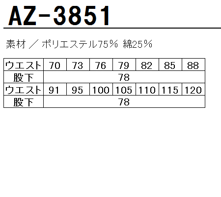 アイトスAITOZの作業服春夏用 作業用カーゴパンツAZ-3851| サンワーク本店