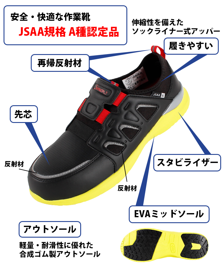 安全靴 スニーカー シモンKL517 |サンワーク本店