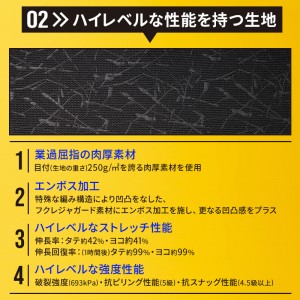 【在庫処分】作業服 アイズフロンティア  ジャガードエンボスストレッチ長袖クルーネックシャツ 903 メンズ 秋冬用 作業着 インナー ストレッチS- 4L