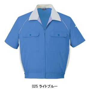 作業服春夏用 自重堂Jichodo 46810 エコ製品制電半袖ブルゾン 帯電防止JIS規格対応 混紡 綿・ポリエステル