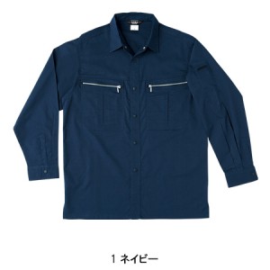 作業服オールシーズン用 桑和SOWA 275 長袖シャツ 混紡 綿・ポリエステル