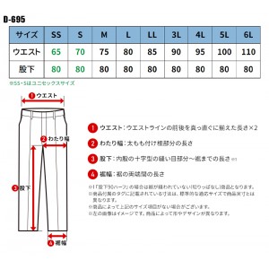 【2023秋冬新作】 ディッキーズ ストレッチウォバッシュカーゴパンツ 作業服 秋冬用 男女兼用 d-695 コーコス信岡 作業着 SS-6L