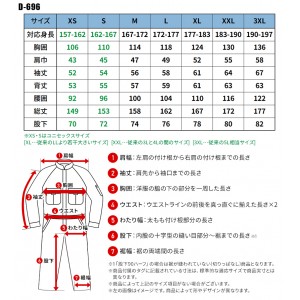 【2023秋冬新作】 ディッキーズ ストレッチウォバッシュツナギ 作業服 秋冬用 男女兼用 d-696 コーコス信岡 作業着 XS-3XL