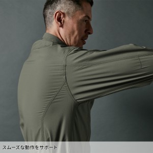 【2024春夏新作】 TS DESIGN エコハイブリッドダブルクロスライトシャツ 作業服 春夏・秋冬兼用（オールシーズン素材） 男女兼用 4615 TS DESIGN 作業着 SS-6L