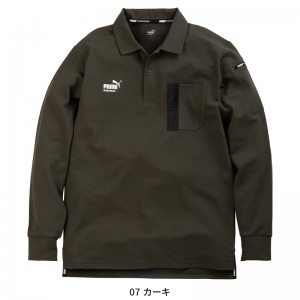 【2024秋冬新作】 PUMA 長袖アクティブポロシャツ 通年用 メンズ PW-3024A ユニワールド 作業服 作業着 S-3L